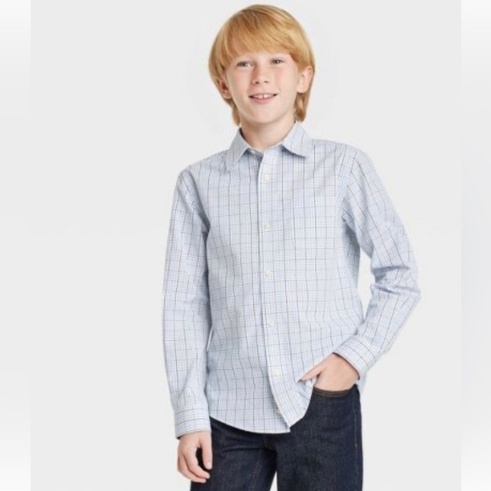 Boys' Long Sleeve Button-Down Shirt - Cat & Jack